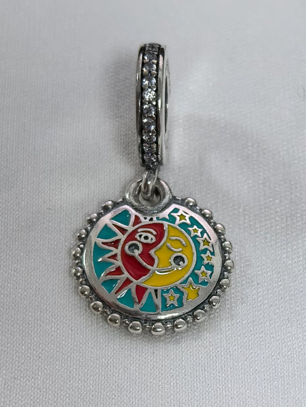 Pandora It Is Small World Enamel Charm Pendant, S925 Silver Jewelry